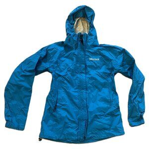 Marmot Nylon Jacket Rainwear Women's Small Aqua BlueZ55200 Outdoor Hiking Sports